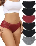 LEVAO Cotton Underwear Women's Bikini Panties Breathable Hipster Stretch Full Briefs Multipacks S-XL