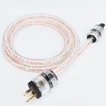 WAudio 10 AWG Audiophile Power Cable, Hi-End OFC Power Cord for HiFi Systems (5ft)