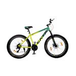 CAYA Split 29" Cycle with Disc Brake & Suspension Bike (Teal/Floro Green) I Ideal for:14 Year I Frame Size: 18.5 Inches| Ideal Height: 6 ft I Unisex Road Bike | 90% Assembled