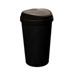 Spectraplast® 50L Top Touch Kitchen Bin Large Indoor Rubbish Bin with Coloured Lids (Black, Blue, Red, Silver, Green, Yellow) – Hands-Free Waste Disposal for Kitchen, Home, Office & Recycling (SILVER)