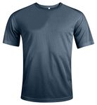 MKR Quick Drying Breathable Cooling Short Sleeve Sports T-Shirt with UPF40+ Sun UV Protection (Airforce Blue, M)