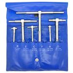 HFS(R) 6 PCS Precision Telescoping Gage Set 5/16'' - 6'' Range T-Bore Hole Gauges w/Pouch