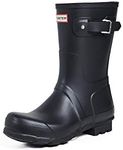 Hunter Unisex Short Rain Boot, Black, 9 UK