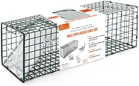 HOMESTEAD Heavy Duty Live Trap - Professional Style One-Door Live Animal Traps for Rabbit, Squirrel, Possum, Skunk, Kitten, Mink Small