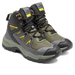 ASIAN EVEREST-24 Trekking Shoes for Men Hiking Shoes for Men for Outdoor Light Weight Anti Skid Boot Shoes for Men for Comfortable Hiking Trekking Shoes Men and Boys with Phylon Sole Olive Black