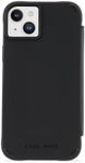 Case-Mate Wallet Folio iPhone 14 Plus Case - Black [10FT Drop Protection] [Compatible with MagSafe] Magnetic Flip Folio Cover Made with Genuine Pebbled Leather, Landscape Stand, Cash & Card Holder