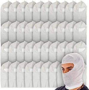 TCP Global Premium Painters Spray Socks, One Size Fits All (Pack of 40) - Snug Soft Stretch Cotton Hood Mask - Covers Head to Protect Hair, Face, Neck from Paint Over-Spray, Sanding Dust, Dirt, Debris