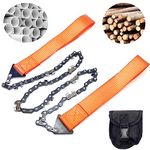 Survival Chain Pocket Chainsaw, 103cm, 11 Saw Teeth, Portable Handheld Survival Chain Saw Fast Wood Tree Cutting Emergency Outdoor Survival Gear Best for Camping Backpacking Hiking Hunting