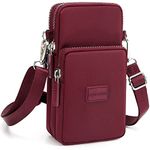 YINHEXI Small Crossbody Bags Purses for Women, Crossbody Handbags Cell Phone Wallet Travel Purse, Shoulder Bag, Red, Simplicity