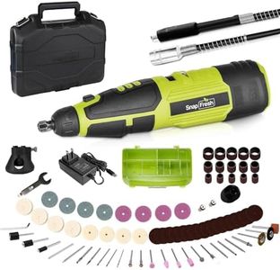 12V Cordless Rotary Tool Kit, 7 speeds, 77 Accessories, 2 attachments, Flex Shaft, Universal keyless chuck,1 hour Quick Charging, for Cutting, Sanding, Polishing, Drilling, Grinding,Carving