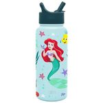 Simple Modern Disney Water Bottle with Straw Lid Insulated Stainless Steel Metal Thermos | Gifts for Women Men Reusable Leak Proof Flask | Summit Collection | 32oz Little Mermaid Ariel's Treasures