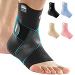 ZOELION Ankle Brace Compression Support with Removable Fishnet Strap, 3D Knit Plantar Fasciitis Relief Achilles Tendonitis Brace, Ankle Compression Sleeve for Pain Relief & Injury Healing, Black/XXL