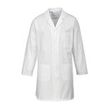 Portwest 2852 Standard Lab Coat Hard Wearing Workwear Lab Coat White, Small