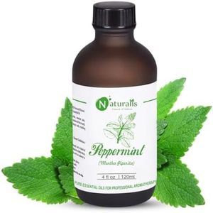 Naturalis Peppermint Oil – Pure Therapeutic Grade Peppermint Essential Oil for Hair, Skin Care, Steaming, Diffuser & Aromatherapy – Soothing Relief – 120ml