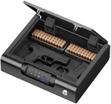 BILLCONCH Gun Safe,Biometric Gun Safe for Handgun 3-Ways unlock Safe | Fingerprint | Digital PIN | Key Unlock with Voice Guide Pistol Safe for Cloakroom living room Bedroom Nightstand and Car