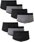 Hanes mens Ultimate Tagless Brief, Gray/Black - 7 Pack, Small