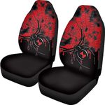 Aoopistc Spider 2 PCS Car Seat Covers, Halloween Theme Super Soft High Back Bucket Car Front Seat Covers for SUV Sedan Van (Universal)