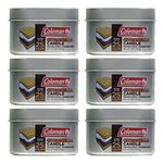 Coleman Scented Outdoor Citronella Candle with Wooden Crackle Wick - 6 oz (Pack of 6)