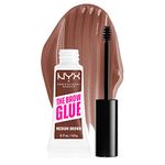 NYX PROFESSIONAL MAKEUP The Brow Glue, Extreme Hold Tinted Eyebrow Gel - Medium Brown Warm Brown 5 millilitre 1 count