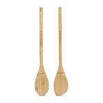 Culinare Naturals C70019 2 Piece Wooden Spoon, Sustainable Bamboo, (L)310 mm x (W)60 mm, Kitchen Cooking Spoon Utensils/Tools, Includes 2 x Long Wood Spoons, Not Dishwasher Safe