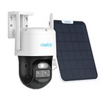 REOLINK 4MP Security Cameras Wireless Outdoor, Pan Tilt, Auto Tracking, 6X Hybrid Zoom, Solar Powered with 2K Color Night Vision, 2.4/5GHz WiFi, Local Storage, No Monthly Fee, Trackmix+Solar Panel