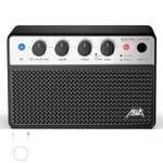 AKLOT Mini Guitar Amp Small Guitar Amplifier 10W Portable Recharged Electric Guitar Amp BT Speaker with Dual Channel & Aux in Jack