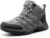 NORTIV 8 Women's Waterproof Hiking Boots Outdoor Trekking Mid Backpacking Mountaineering lightweight boots,Size 5W,Dark Grey-Suede,SNHB2212W