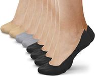 Physix Gear No Show Socks - Invisible Socks Women & Men, Non Slip Trainer Socks, Sweat & Odor Resistant Low Cut Socks for Flats, Sneakers, Casual, Loafers, Training, Boat Shoes (8 Pairs, Mixed)