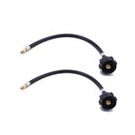 GGC 1.5 Feet RV Propane Pigtail Hose QCC1 Connector with Acme and a 1/4'' Inverted Male Flare (2PCS)