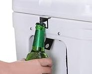 Cooler Lock Bracket with Bottle Opener Compatible with Yeti/RTIC Coolers, Made of Highest Grade Stainless Steel (316L) (Black)