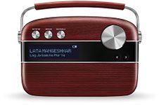 Saregama Carvaan Hindi - Portable Music Player with 5000 Preloaded Songs, FM/BT/AUX (Cherrywood Red)