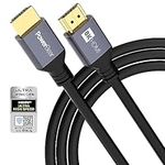 PowerBear 8K HDMI 2.1 Cable 6.6 ft | 48Gbps High Speed 4K@120Hz Rubber Cord 144Hz 8K@60Hz, eARC, Dynamic HDR 10,for Laptop, Monitor, PS5, PS4, Xbox One, Fire TV, Apple TV & More