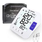 Large Screen Blood Pressure Monitor, ELERA Extra Large Cuff 32-52 cm Blood Pressure Machine for Home Use, Upper Arm BP Cuff Kit with Backlight LCD & HR Detection, Two User Mode