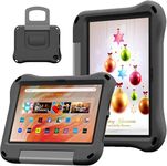 DJ&RPPQ 10 Inch Tablet Case for Children, Protective Case for Tablets with 10 and 10 Plus 2023/2021, Shockproof Grip and Stand (Not Compatible with 10 Inch iPad, Samsung, HTC, LG Tablet) Black