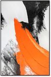 YPY Modern Abstract Wall Art Canvas Print: Orange Large Pictures for Living Room Wall Decor, Minimalist Painting Textured Poster for Bedroom Bathroom Office Home Decor 23 5/8" x35 3/8"