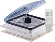 Caravan Roof Vent Fan,Automatic Rain Sensor,10-Speeds and Reversible Airflow, easy installation, 40X40cm,Remote control,Campervan roof vent fan