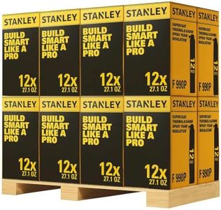 STANLEY F 990P Supercoat Spray Foam Insulation - Closed Cell Spray Foam Covers Up to 3840 Sq.Ft.,(11.32 / 2 inch R-Value), Gun Use, Gun Not Included, 27.1 oz, 192 Pack