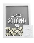 Pearhead Elephant Token Frame, Little Wishes Signature Baby Shower Guestbook Alternative, Pregnancy Keepsake for Soon to be Moms, Gray and White