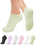 6 Pairs Pilates Grip Socks - Non Slip Yoga Socks for Ballet Dance & Barefoot Workout