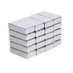 OCEUMAOA 20pcs Neodymium Rectangular Magnets, 20x10x5mm, Extra Strong Magnets for Whiteboard, Fridge, Office, Scientific Experiments