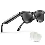 EnergyPort AI Smart Glasses with Camera & Bluetooth, 8MP 1080P HD Video, Photochromic Sunglasses Lenses, Open-Ear Audio, Voice Assistant, AI Recognition & Translation, Privacy LED, IPX4, Outdoor