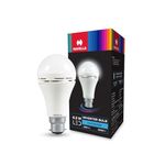 HAVELLS 8.5w LED Emergency Bulb | Shatter Resistant |Cool Day White (6500K) | B22 LED Bulb Base | Inverter Bulb for home,4 Hours battery back up| Li-ion Battery | Over charging Protection