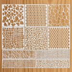 Stencils and Templates for Painting, Baking, Drawing - Stencils for Painting on Wood Signs, Furniture, Walls, Scrapbooking -DIY Cake Stencils for Decorating Includes Leopard Print & Honeycomb Stencil