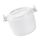 Angoily Microwave Rice Cooker - Mini Rice Cooker for Microwave Oven - Microwave Steamer Rice Cooker Small Rice Maker for Pasta, Chicken, Bacon, Vegetables