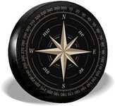 Compass Rose Black Spare Tire Cover