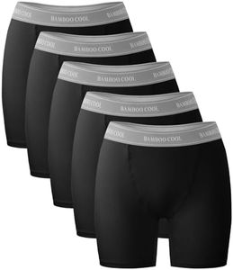 BAMBOO COOL Womens BoyShorts Underwear Full Coverage Ladies Panties High Waisted Boxer Briefs Breathable Stretch 5 Pack