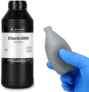 MAGFORMS Elastic 3D Printer Resin, Tough & Flexible 405nm UV-Curing Resin, TPU-Like Photopolymer Resin for LCD DLP 3D Printing (Gray, 1000g)