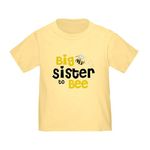 CafePress Big Sister to Bee Toddler T Shirt Cute Toddler T-Shirt, 100% Cotton Daffodil Yellow