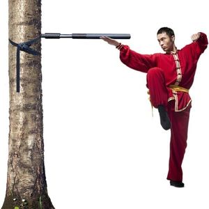 Wing Chun Dummy for Martial Arts, Portable Wing Chun Dummy, Training Wooden Dummy with Spring Arm, 3 Models Available, for Tree or Hard Object (Colour: 1 Spring Hand)