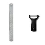 Microplane Stainless Steel Zester + OXO Good Grips Y Peeler (8 inches)